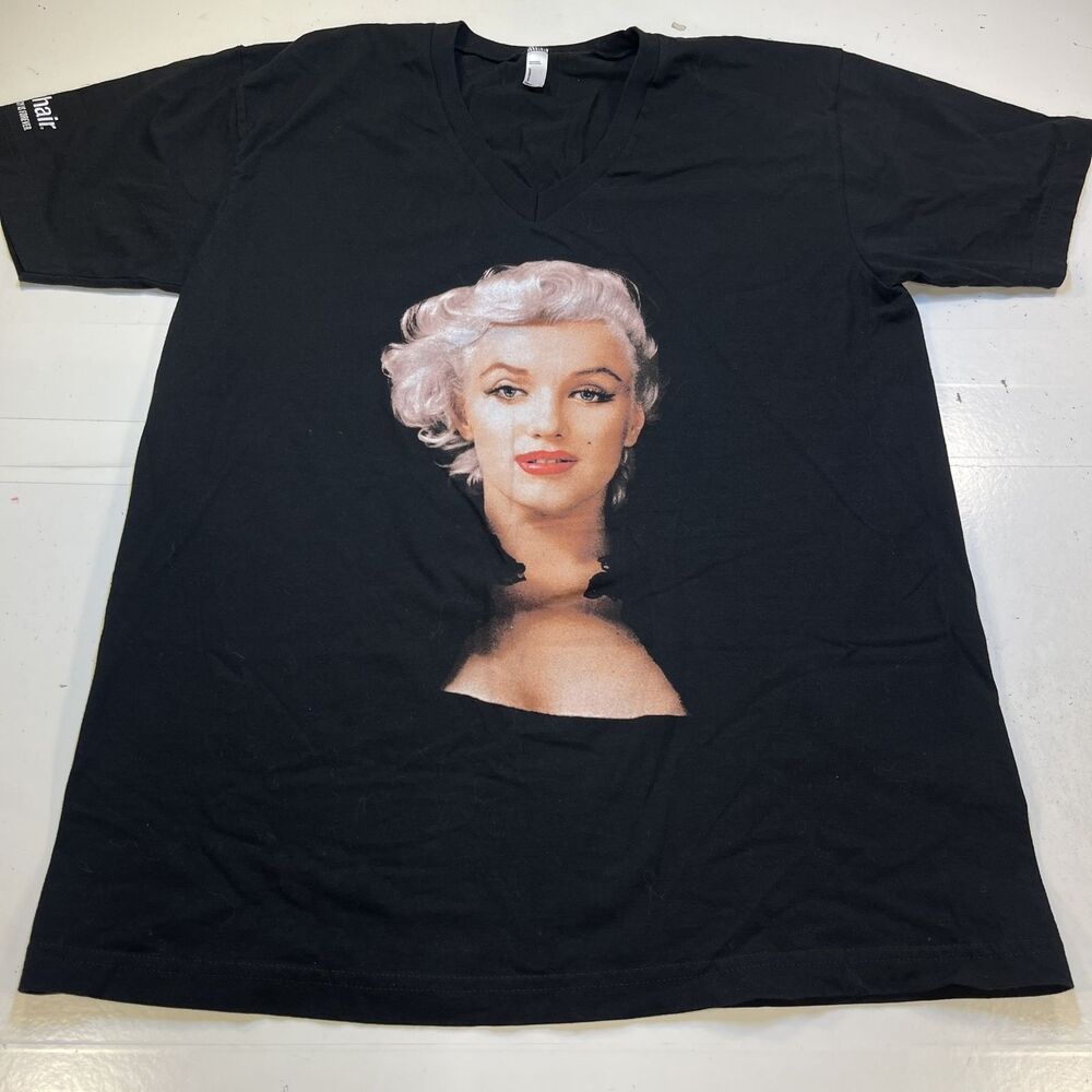 Sexy Hair MARILYN MONROE American Apparel V Neck T SHIRT Sz Mens L